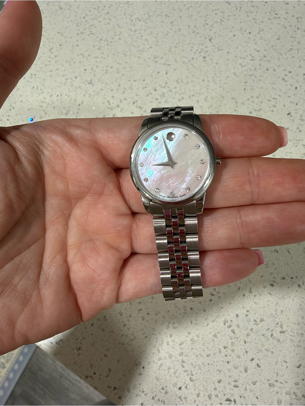 Women’s Movado mother of pearl with diamonds watch - Picture 4 of 4